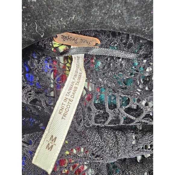 FREE PEOPLE Fair Isle Carnival Sweater Shrug Open Front Womens Size Medium M - Picture 3 of 5